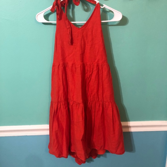 American Eagle Orange Halter Dress - Picture 1 of 3